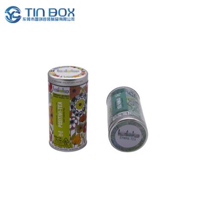 China Recyclable Child Resistant Large Capacity Cylinder Custom Tin Box Set Tea Packaging Flowers Edibles Food Grade Jar for sale