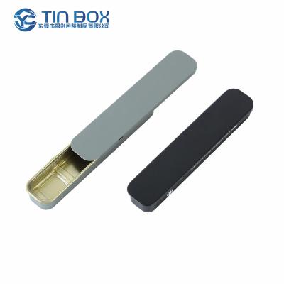 China Recyclable Recyclable Child Resistant Metal Box Onx Cr Tin Container Slide Top Square Cigarette Tin Case For Pen for sale