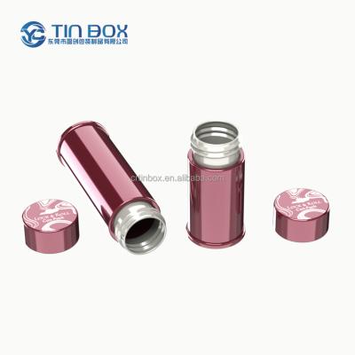 China Recyclable Child Safety Lock Metal Round Tin Tubes For Disposable Pen Child Safe Cookie Tin Boxes Exquisite for sale