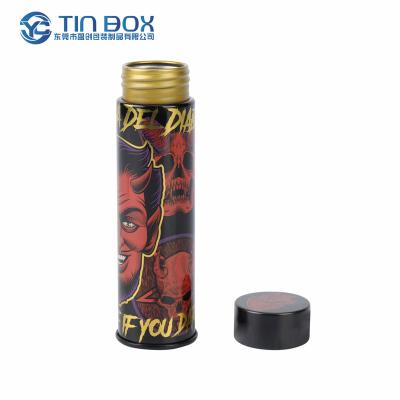 China 0.5Ml ONX Recyclable Tin Box Custom Printing Glossy Cr 5 Pack Roll Pre Screw Metal Tin Box Case With PLA Insert for sale