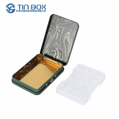 China Custom Child Recycled Tin Box With Pla Materials Pencil Tin Child Proof Box Food Grade Hinge Metal Box Resistant Tin Cr Onx Case Packaging Insert for sale