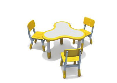 China Trifoil Shape Kindergarten Classroom Tables With Adjustable And Combinable Feature for sale