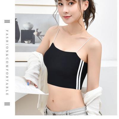 China Hot Selling QUICK DRY Ice Padded One Piece Seamless Bralette Tops Seamless Camisole Top For Women for sale