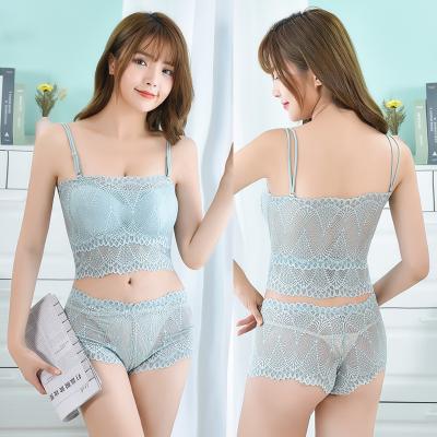 China New summer fashion seamless bra crop lace tube top bra set removable protection bra women sling tube top with backs for sale