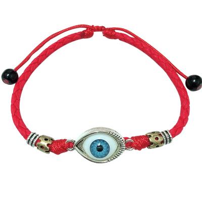 China New Design Vintage BOHEMIA Hot Selling Red Rope Evil Eyes Anklet Chain Black Red Devil Eyes Anklet For Men for sale