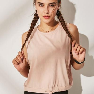 China 2020 Antibacterial Gym Crop Tops Dry Wicking Active Shirts Tops For Women for sale