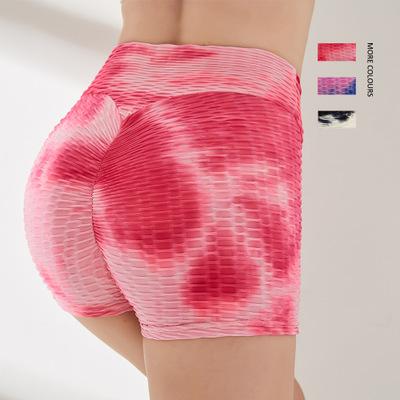 China Wear Butt Gaiters Breathable Printing Sporty Bubble Crac! crack! pants elastic yoga shorts for sale