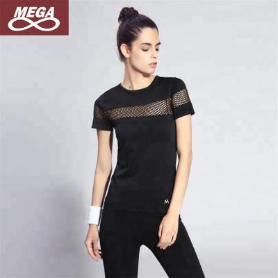 China Women Anti-Static Quick Dry Athleisure Hollow Out T-Shirts Yoga Sports Fitness Tank Top Workout Stitches Tops for sale