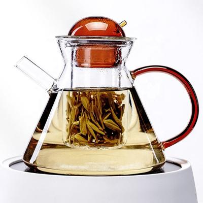 China Sustainable Christmas Gift Brewing Cooking Glass Teapot for sale