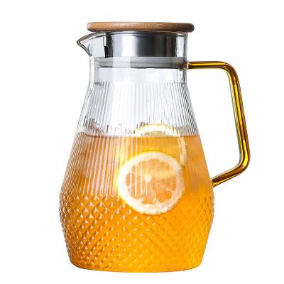 China Viable Handmade Borosilicate Glass Teapot 1L for sale