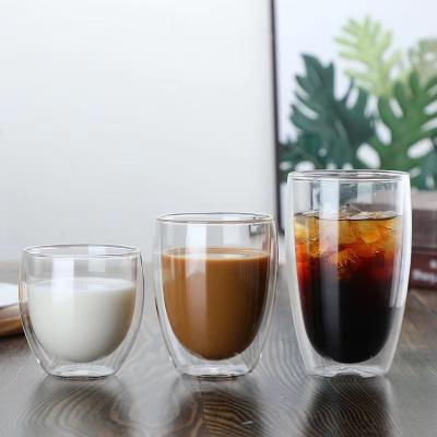 China Double Wall Selling High Borosilicate Clear Sustainable Hot Heat Resistant Espresso Coffee Glass Mug for sale