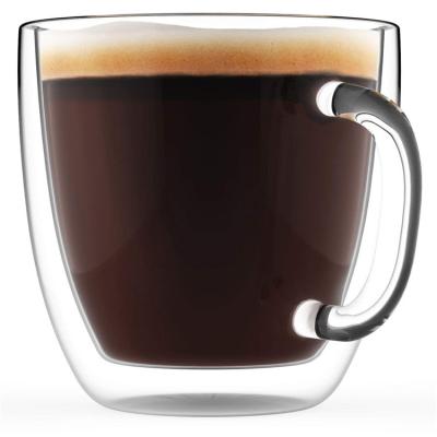 China Wholesale 600ml High Borosilicate Glass Cup Viable Heat Resistant Coffee Mug For Home for sale