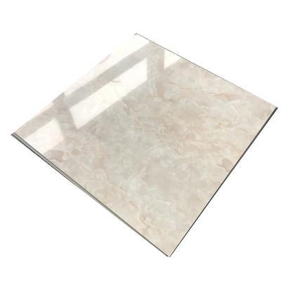 China Bathroom Flooring White Glossy White Flooring Waterproof Anti-slip Wear Resistant SPC Marbel Looking Vinyl Flooring for sale