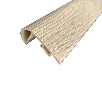 China ECO FRIENDLY Flexible Vinyl Stair Nose 2400x55x18mm Trim For Laminate Flooring Stair Nose T Mount for sale