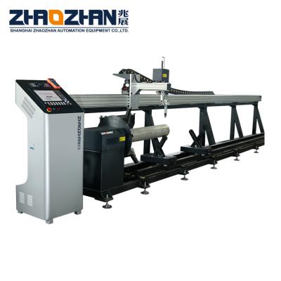 China Building Material Shop Automatic CNC Plasma Pipe Cutter 2 Axis Pipe Cutting Machine for sale