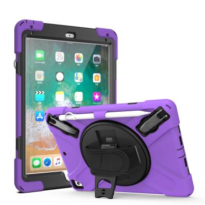 China hand & Yapears Shoulder Strap For iPad 9.7 Case Hand Strap Heavy Duty Shockproof Cover For iPad 9.7 2017-2018 Purple Tablet Safe Cases for sale