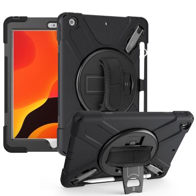 China Shockproof Heavy Duty Shoulder Strap Case For iPad 8th Generation Cover For iPad 10.2 Case With Pencil Holder 2020 for sale