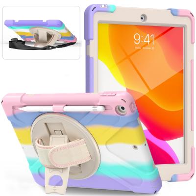 China 2020 Rugged Shoulder Strap Case For 10.2 Inch Shockproof Heavy Duty iPad 7th Generation Cover for sale