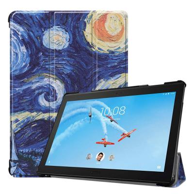 China Protect Ultra Thin Stand Cover PU Leather Tablet Case For Lenovo Label P10 X705 Cover Moon Night for sale