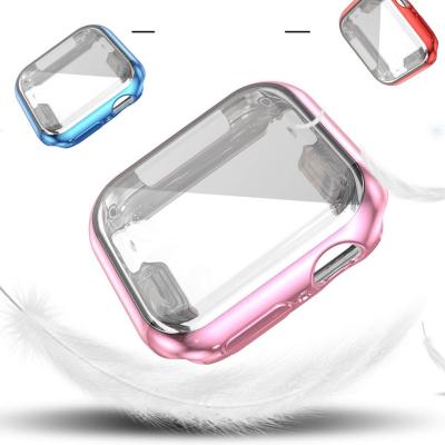 China PC Yapears For Apple Watch Series 4 TPU Skin Watch Protector Case Cover 40/44mm Silicone Bumper Pink for sale