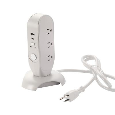 China Power Charging High Quality Wholesale Tower Vertical Extension Lead Power Strip Tower With Multi Power for sale