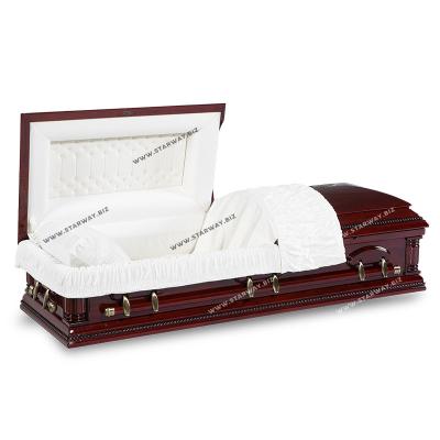 China Wholesale Cheap 8818 Casket Caskets American Handmade Professional American Style Casket Casket Supplier Handles for sale