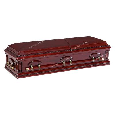 China American Style 8818 Hamilton Solid Poplar Import Wood Caskets and Caskets Funeral Funeral Supplies for sale