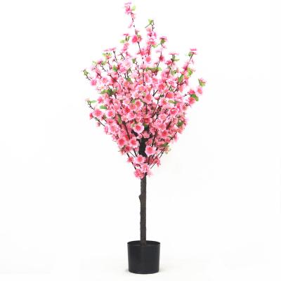 China Artificial Tree Wedding Artificial Green Garden Flower Cherry Blossom Tree Peach Blossom Artificial Tree for sale