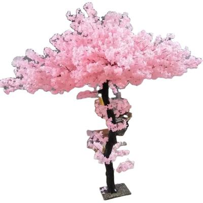 China High Quality 1-3M Artificial Green Garden Plastic Cherry Blossoms Lit Artificial Tree Peach Blossom Wholesale Tree for sale