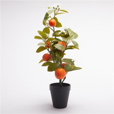 China Hot Sale Artificial Potted Plant Garden Plant Artificial Green Artificial Orange Tree Small Potted Plant for sale