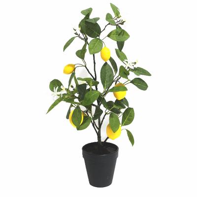 China New Design 60CM Minimalist Potted Artificial Fruit Tree Best Quality Artificial Lemon Tree for sale