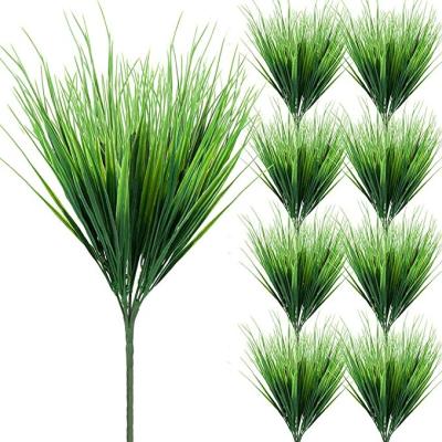 China High Simulation Plastic Grasses 12 Packs Outdoor UV Resistant No Fade Window Box Faux Plastic Plants Garden Decorating (Green Gra for sale