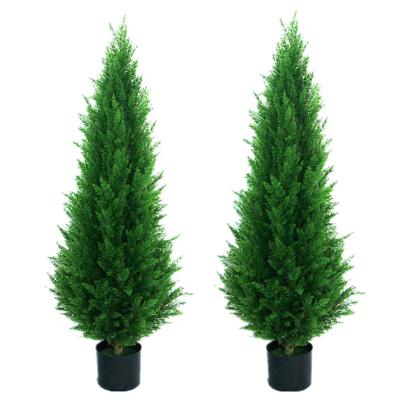 China Minimalist 3ft Factory Hot Sale Green Artificial Plastic Cypress Tree for sale