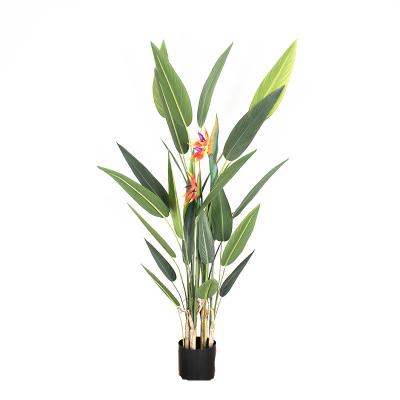 China China Supplier Artificial Green Garden Birds Of Paradise Flower Tree Plants Faked Small Artificial Real Touch Plant On Sale for sale