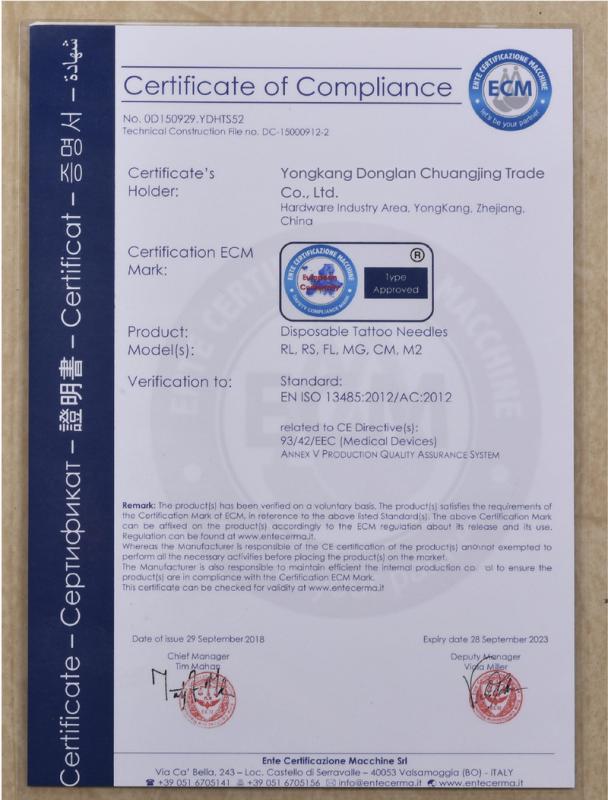 CE - Yongkang Donglan Chuangjing Trade Co., Ltd.