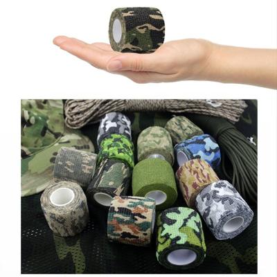 China Breathable Large Discount Final Clearance - 12 Rolls Camouflage Wrap Black Disposable Cohesive Cover Tape Grip Tattoo Elastic Bandage For Tattoo for sale