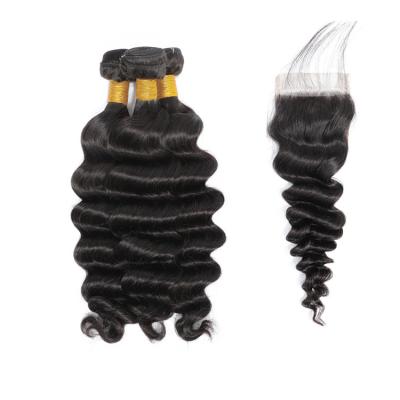 China Wholesale Curly Loop Hd Lace Bundles And Frontal Hair Bundles With Closure Set for sale