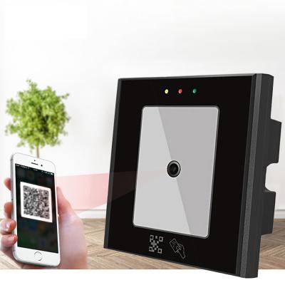 China Tempered Glass Portable Wiegand Output Access Control System RFID QR Code Scanning Reader for sale