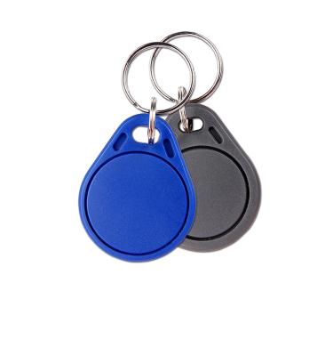 China 125KHz 13.56MHz plastic blue ABS waterproof/rfid proof hotel room printed key fobs/key chain tag/hotel key card for sale