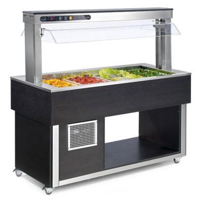 China Commercial Refrigerated Single-Temperature Buffet Salad Bar for sale