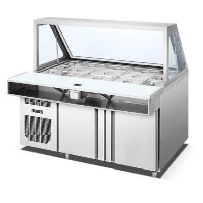 China Refrigerated Sandwich Prep Table Single-temperature Subway Refrigerated Refrigerator for sale