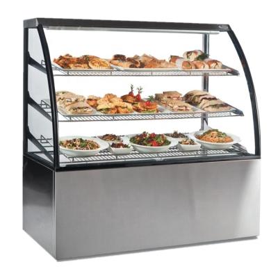 China 1.2 Meter Length KFC Food Display Heater Curved Glass HD-123K for sale