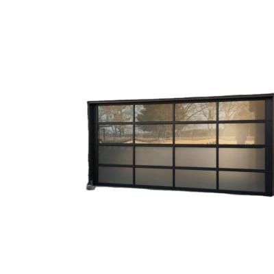 China Decoration garage aluminum door with automatic door lock glass and automatic garage aluminum door for home mall park for sale