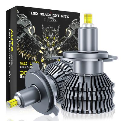 China LIGHTOWL Aluminum Two Piece LED H1 H3 H7 H4 9005 9006 Car Headlight 360 Bulbs 55W 6500K Suitable For 12V To 24V 200M Lighting Range for sale