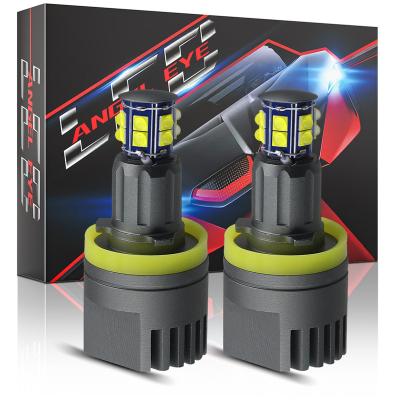 China 2023 New Aluminum+PC Angel Eye Bulb H8 Headlight Bulb Green Kit E82 E90 E91 E92 E93 E60 E61 E63 for sale