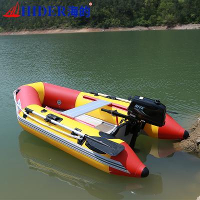 China Cheap military pvc inflatable rowing boat with electric motor for sale for sale