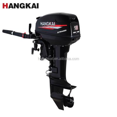 China Wholesale Marine Short Stroke 18hp Short Shaft Hangkai 2 Outboard Boat Motor Hangkai 2 Outboard Motor 18hp Outboard Motor for sale