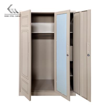 China Cheap Wardrobe(Other)Adjustable Cheap Wardrobe Closet With Key Cheaper Printed Wardrobe Lock And Metal Locker for sale