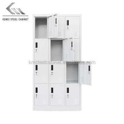 China Gym Staff Adjustable Locker 12 Door Steel Steel Storage Cabinet (Other) Metal Clothes Locker for sale