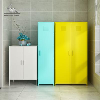 China Adjustable Easy Assembly Steel Wardobe Cabinet (Other) Colored Storage Cabinet for sale